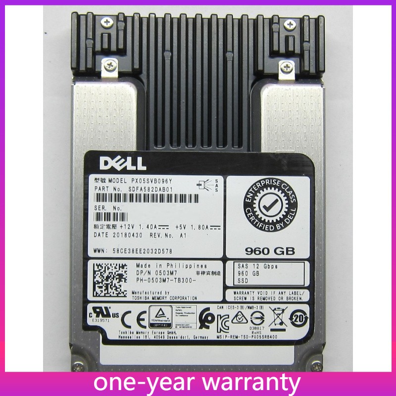 NEW 0503M7 503M7 DELL PX05SVB096Y 960GB 2.5" SAS 12G MU SSD Solid State Drive