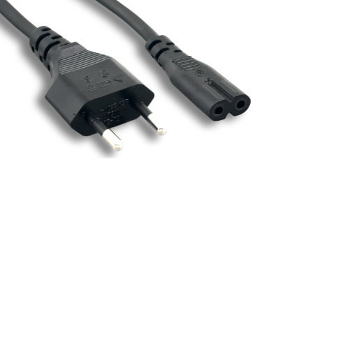 6 Ft USA IEC320 C7 2 Prong to Europe CEE 7/16 2 prong Outlet AC Power Cord Cable