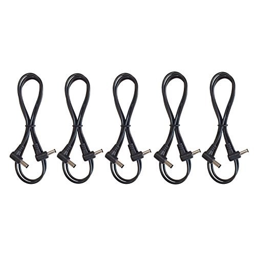 5 PCS 3 FT Right Angle DC Power 5.5x2.1mm Patch Cable Wire Male To Male