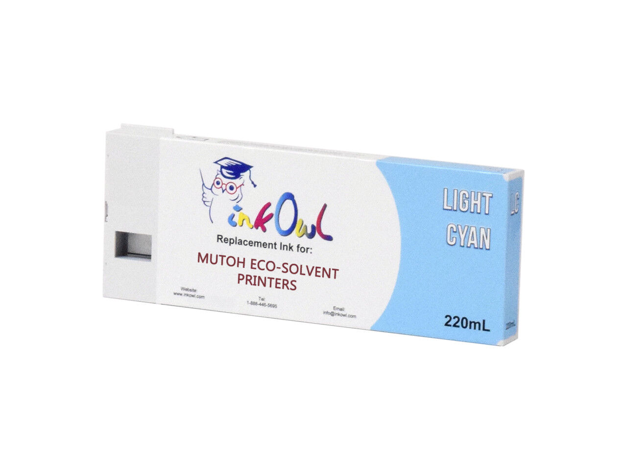 220ml InkOwl LIGHT CYAN Compatible Cartridge for Mutoh ValueJet Eco-Ultra