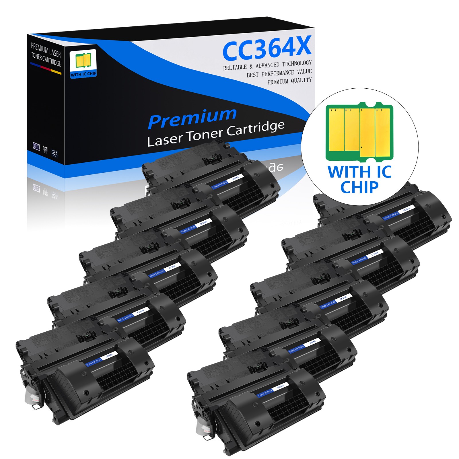 10PK CC364X 64X Toner Cartridge For HP LaserJet P4015tn P4015n P4515x P4515
