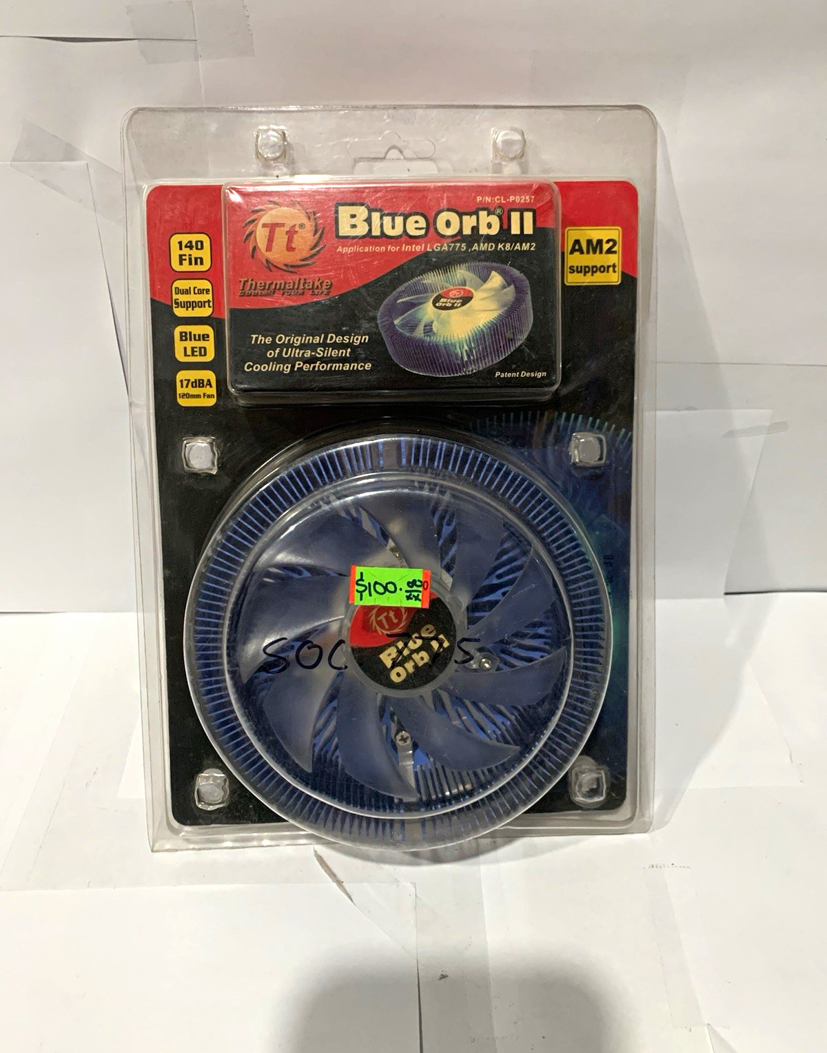 Thermaltake Blue Orb II CL-P0257 CPU Fan Heatsink 120mm Blue LED 77.85CFM