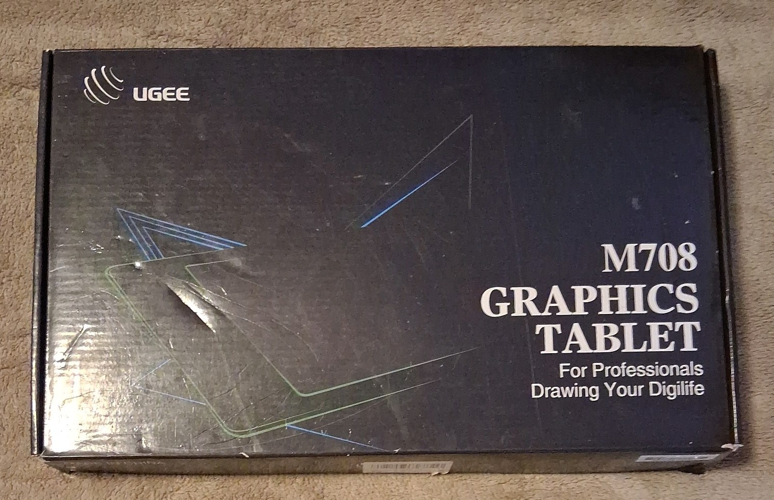 Ugee M708 Graphic Drawing Tablet, 10x6 in - Black NIB