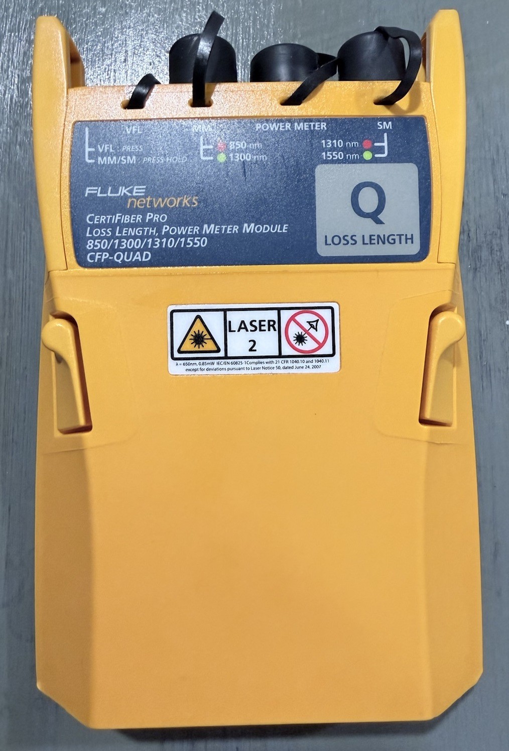 FLUKE NETWORKS CERTIFIBER PRO LOSS LENGTH PMM/850/1300/1310/1550 CFP-QUAD