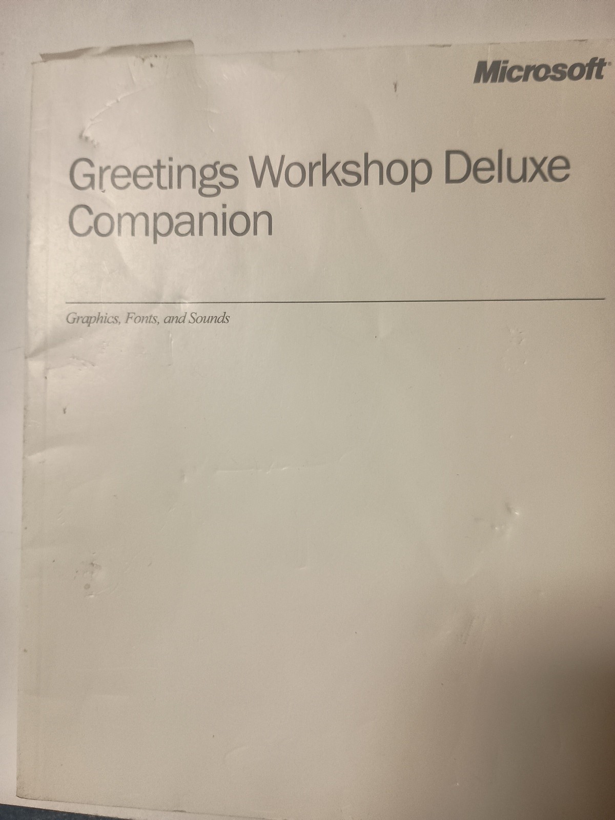 Microsoft Greetings Workshop Deluxe Companion Instruction Book 1997 PB A11