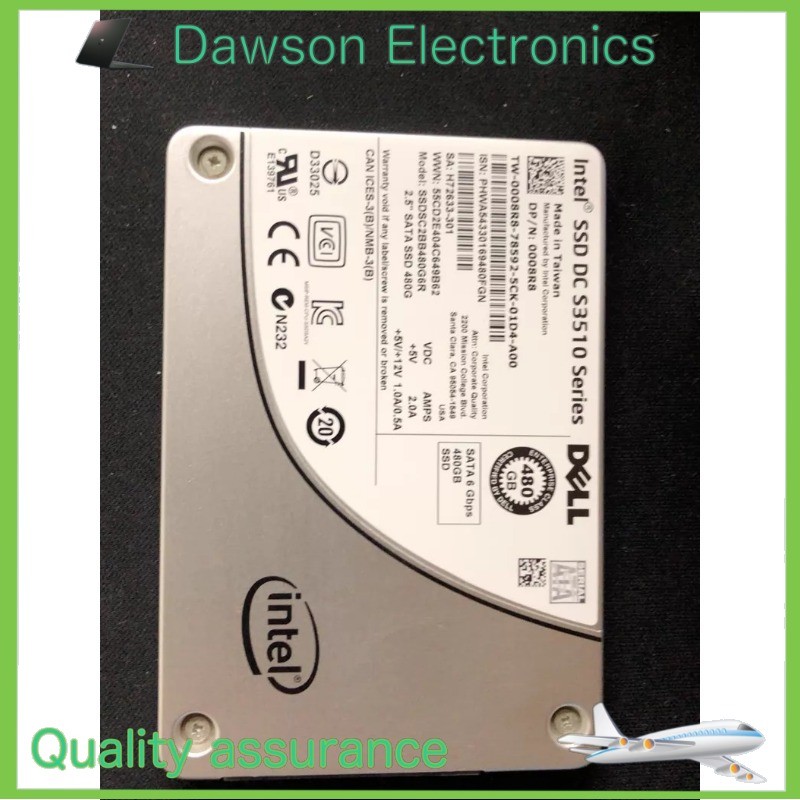 INTEL 480GB S3510 DELL 2.5" SATA 6Gb/s Enterprise SSD DC SERIES SSDSC2BB480G6R