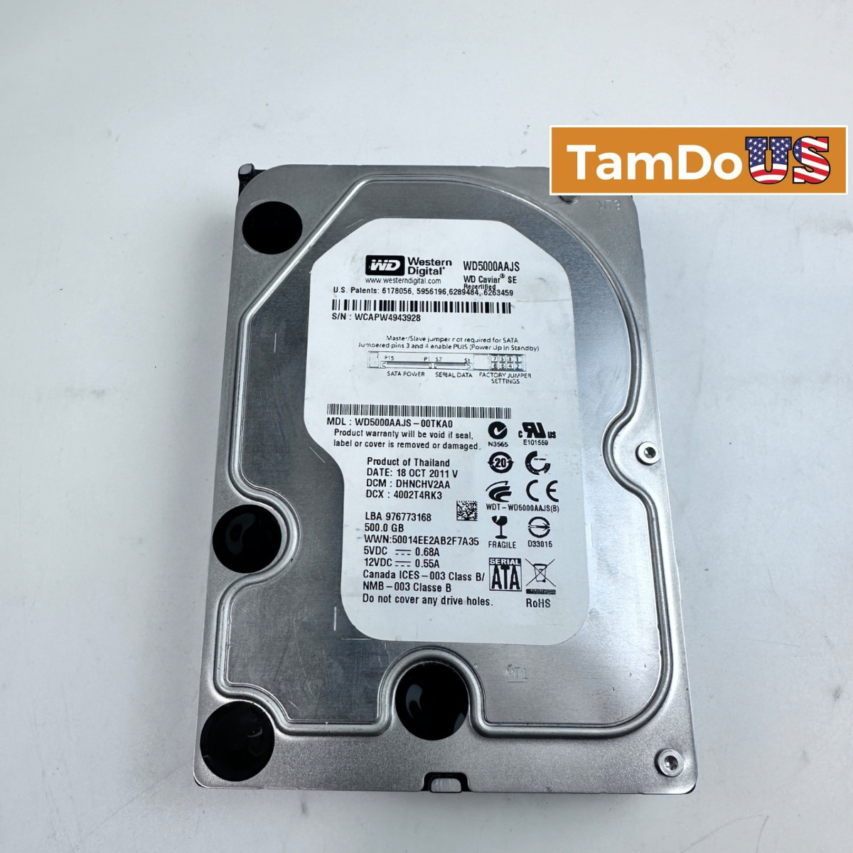 Western Digital Caviar SE 500GB 3.5" SATA HDD WD5000AAJS WD5000AAJS-00TKA0