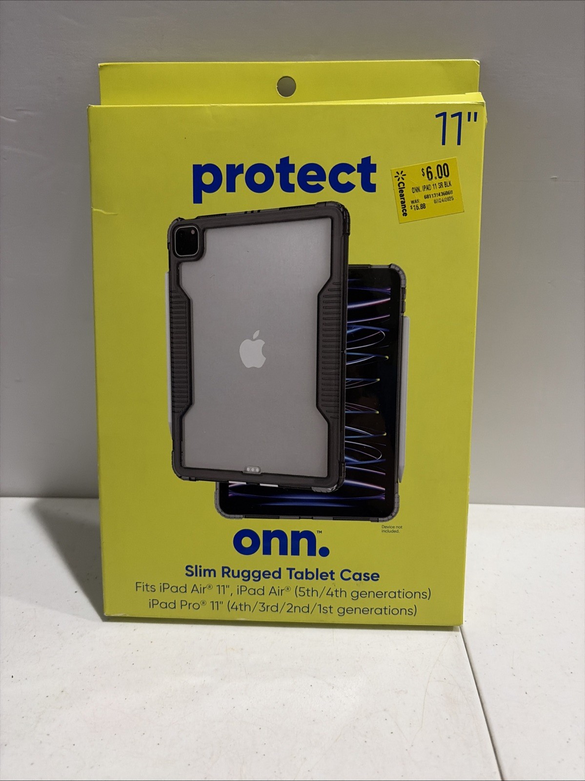 ONN. Slim Rugged Tablet Case for 11'' Screen iPad Pro and 11” iPad Air NEW