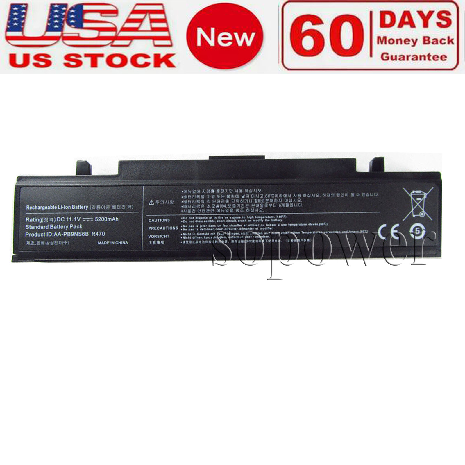 Battery for Samsung NP365E5C-S02US NP300E5C-A06US NP300E5C-A07US CLG