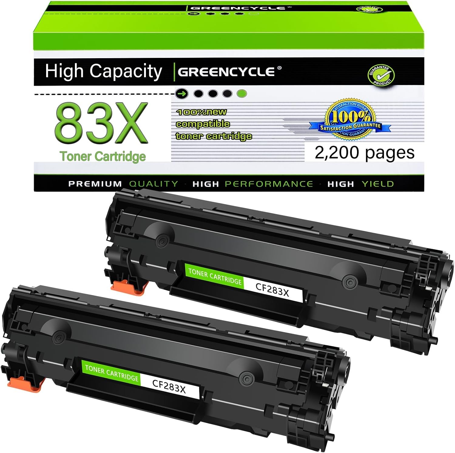 2PK  1PK CF283X 283X Toner Cartridge Replace HP LaserJet Pro M225dn