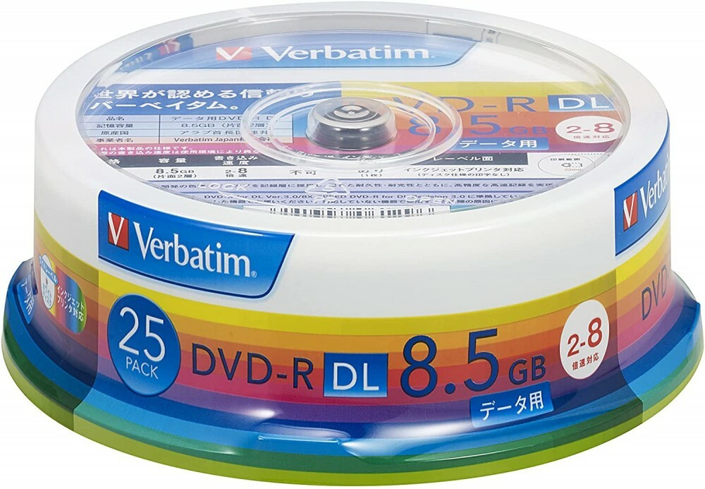 Mitsubishi Chemical Media Verbatim DVD-R DL for Data 8.5GB 25 discs DHR85HP25V1