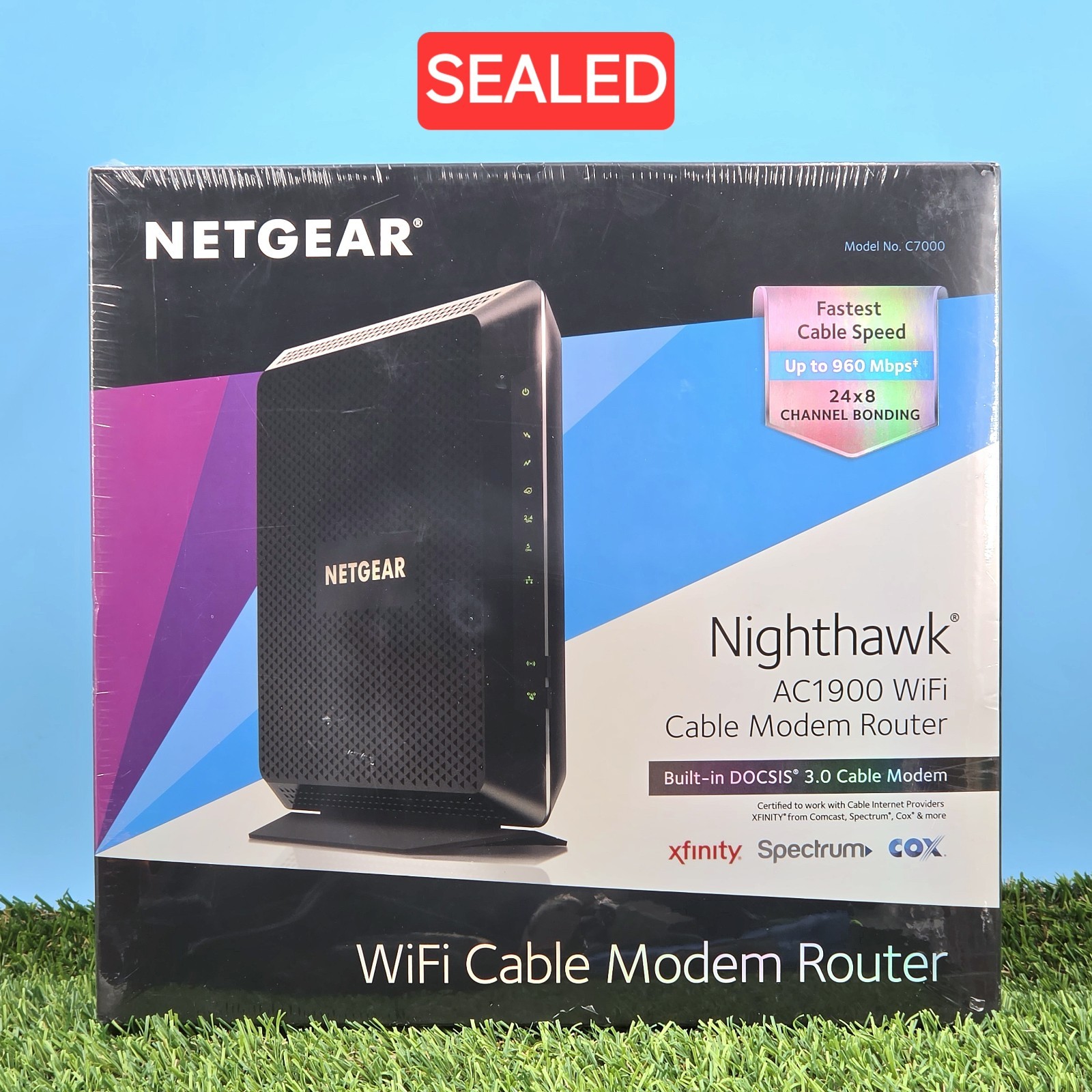 NETGEAR Nighthawk AC1900  WiFi Cable Modem Router C7000 Docs is 3.0 (SEALED/NEW)
