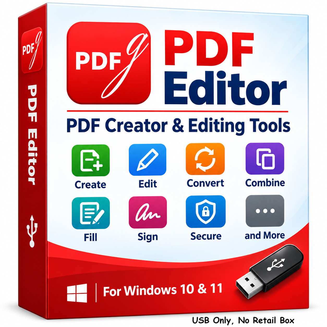 PDF Software Suite | Professional Management PDF Editor Creator | Windows USB
