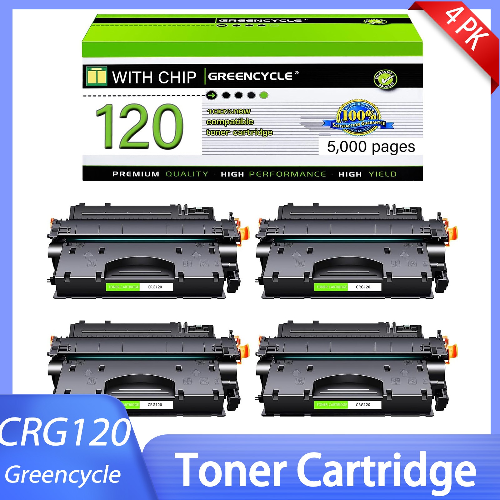 4PK CRG-120 C120 2617B001AA Toner Cartridge For Canon ImageClass D1520 D1550
