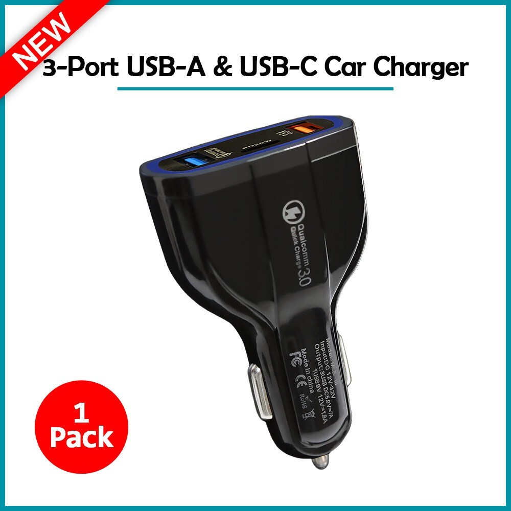 B2G1 FREE Quick QC FAST Car Charger USB-A Type C For iPhone 16e 16 Plus Pro Max