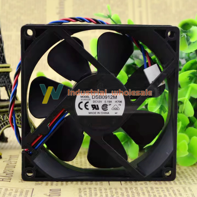 1PC brand new DELTA DSB0912M 90X90X25MM DC12V 0.19A 3PIN Chassis Cooling Fan