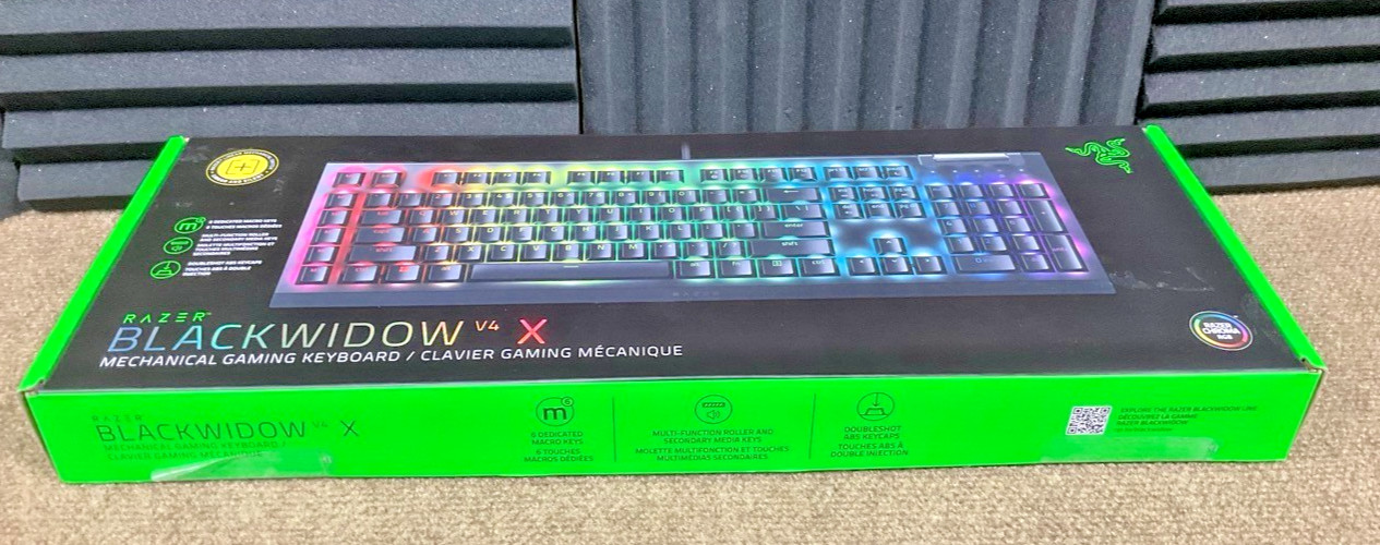 Razer Black Widow v4 X Mechanical Gaming Keyboard yellow switch RZ03-04701900-R3