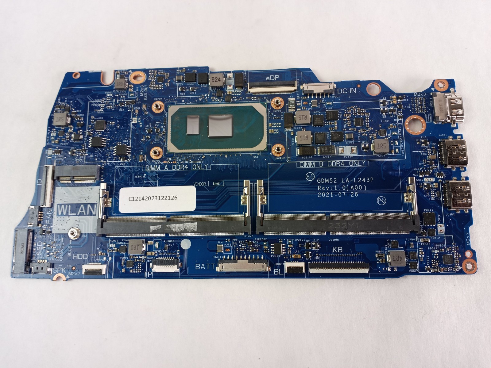Dell Inspiron?15 3511 Core i5-1035G1 1.0 GHz  DDR4 Motherboard 3P9HH