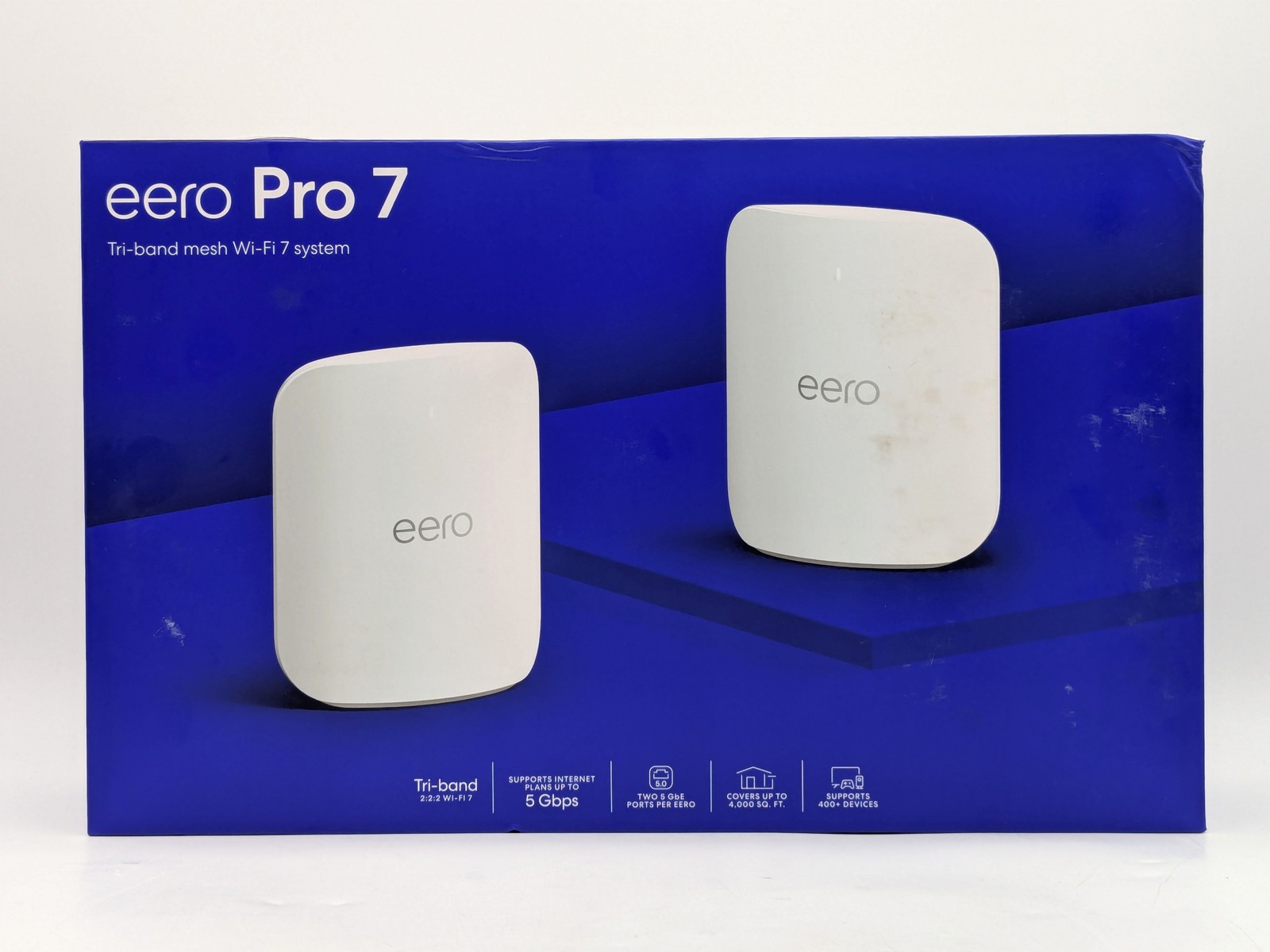 eero Pro 7 2-Pack Tri-Band Mesh WiFi 7 Router System New 4000 SqFt Coverage