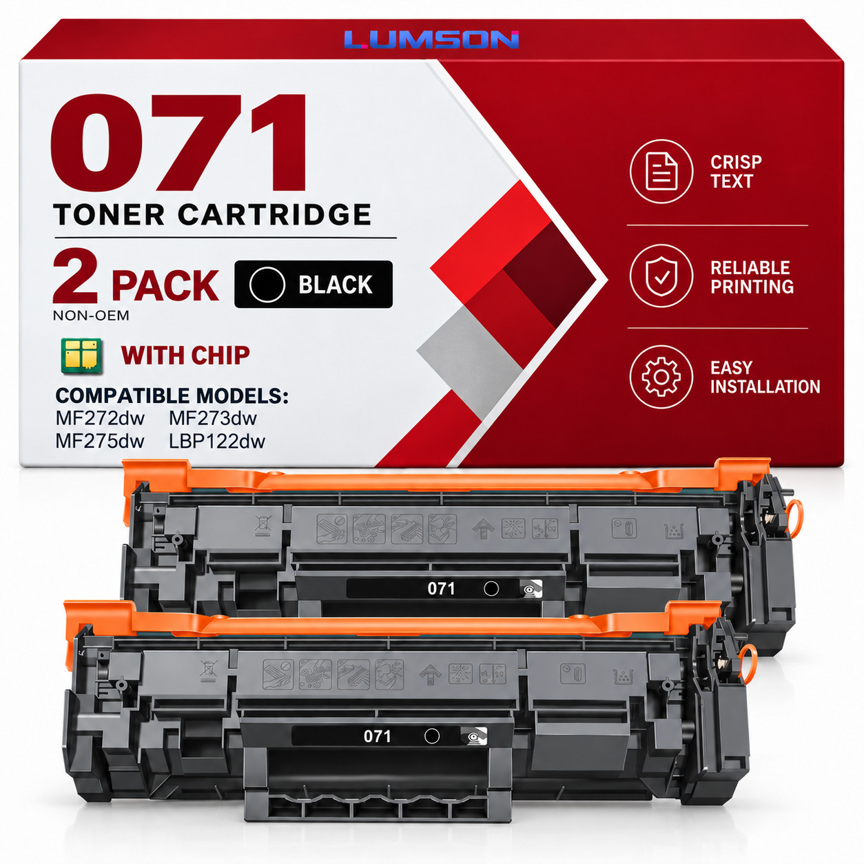 071 Toner Cartridge 2Pack Compatible For 071 ImageCLASS LBP122 MF270 MF272dw