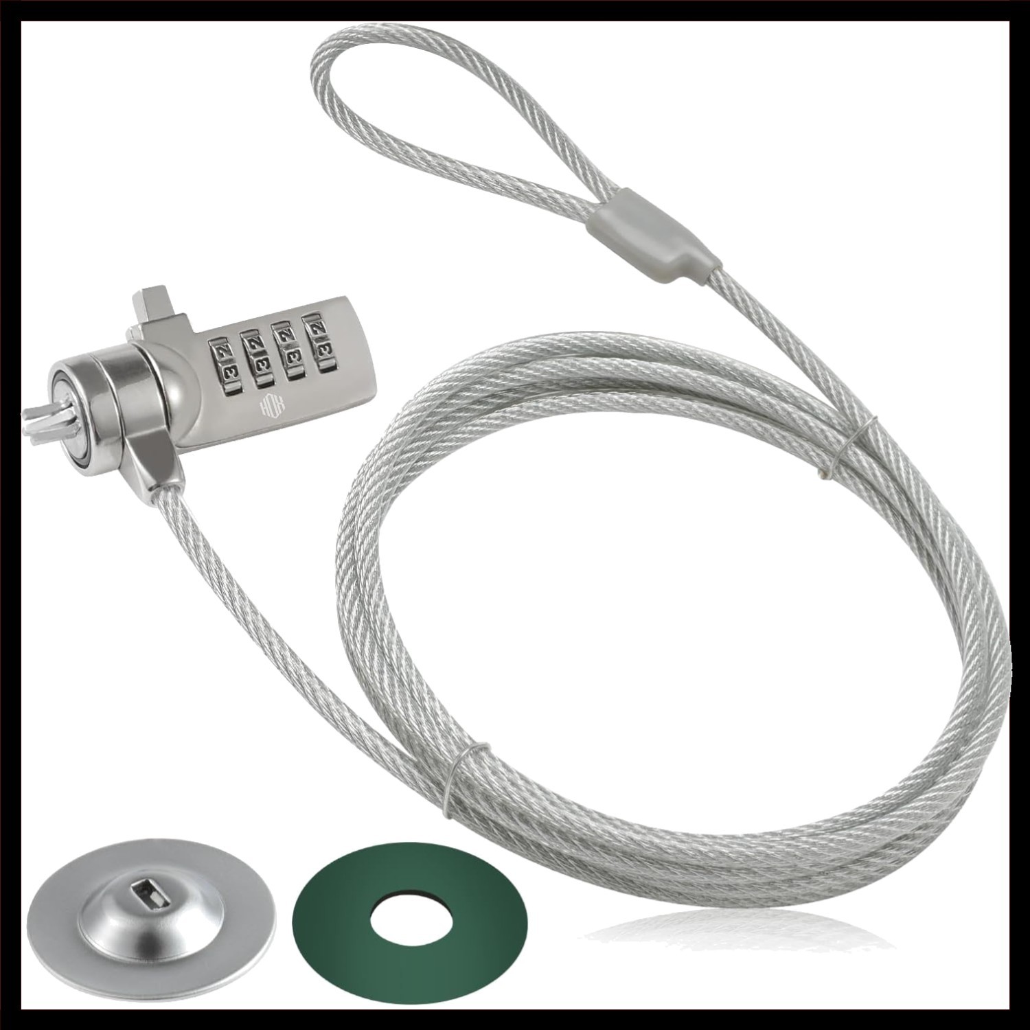 4-Digit Combination Laptop Lock Anti-Theft Security Cable for Devices