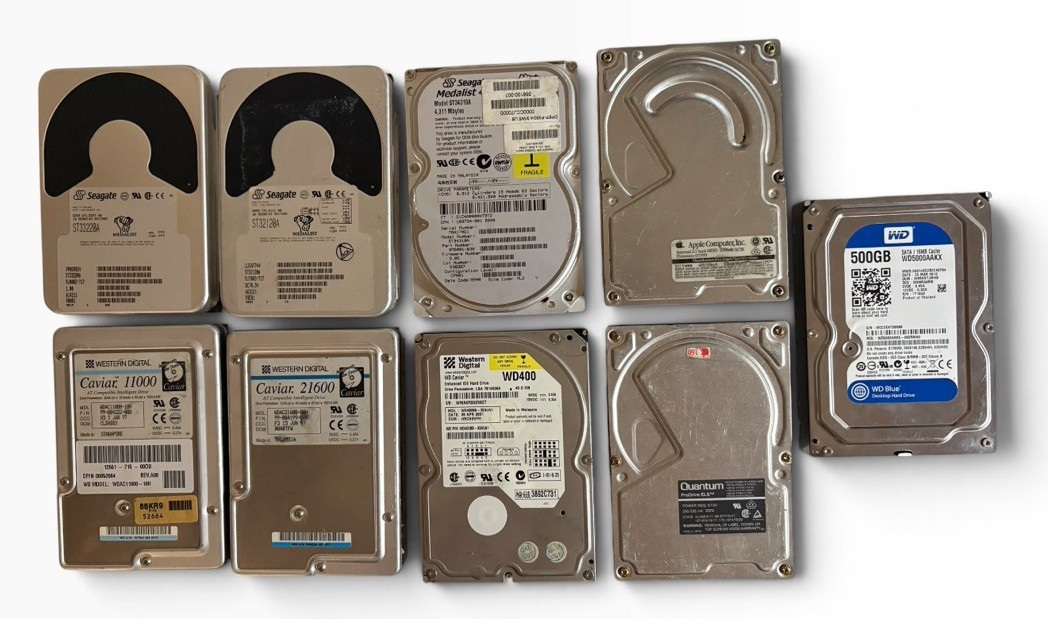 9 X Vintage Computer Hard Drives Western Digital, Seagate, Quantum, Apple @ WD.