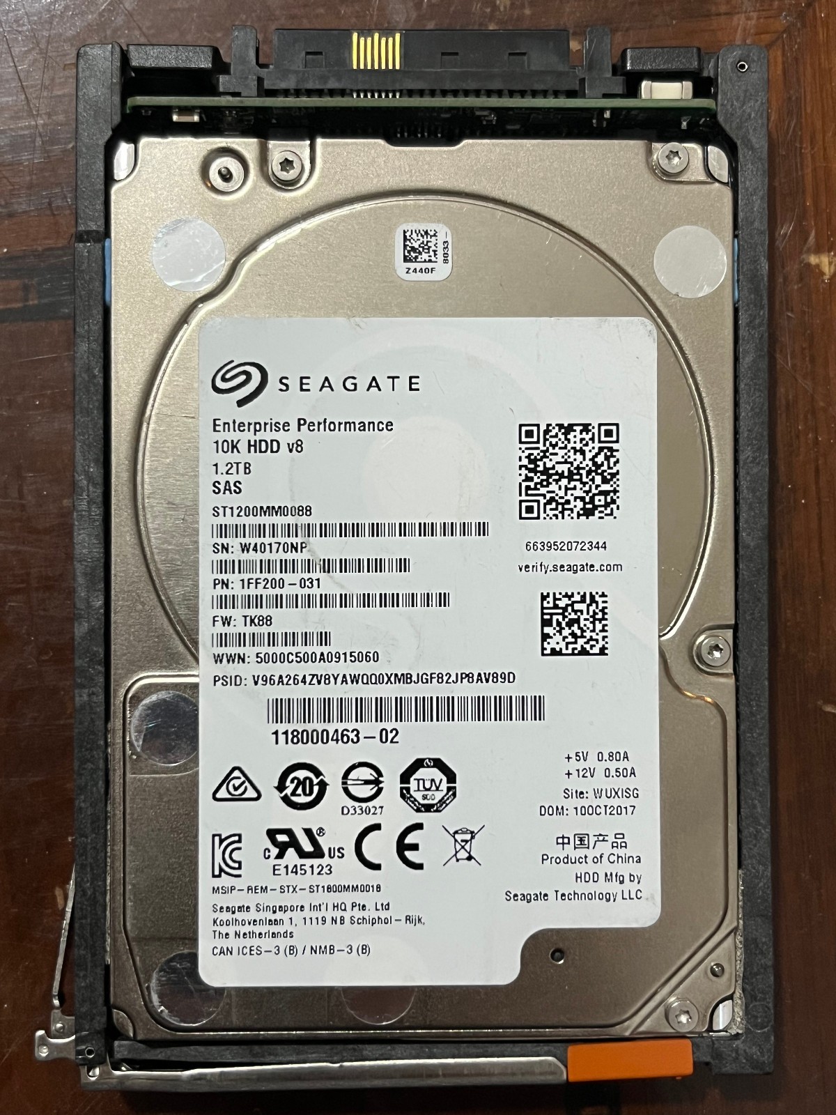 Seagate ST1200MM0088 1.2TB 2.5” SAS HDD 10K RPM Enterprise
