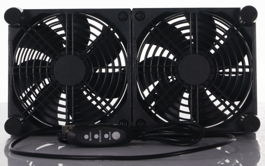 Pair of Wathai High Airflow Router Cooling Fan w/ Speed Control
