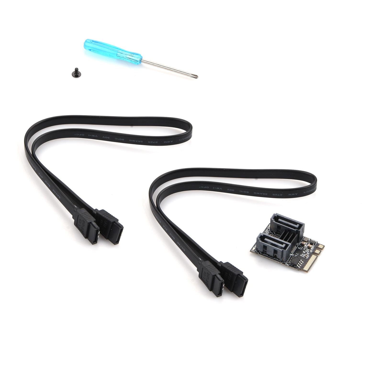 M2 to SATA 3.0 PCI-E3.0 Card Key A +E WiFi M.2 to Dual Port SATA Adapter Card N