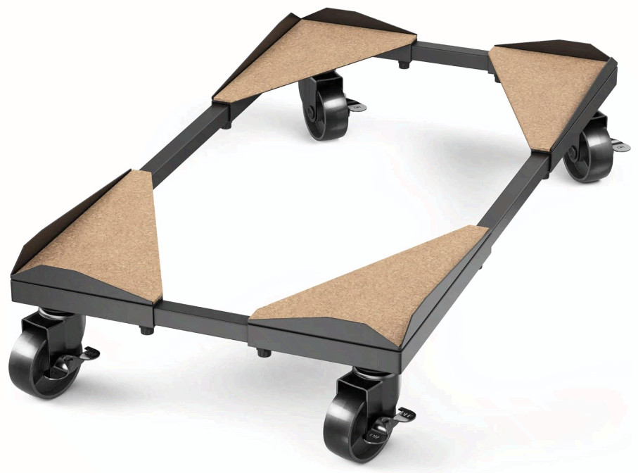 PC Tower Stand Adjustable Metal Frame w/ Locking Wheels for ATX CPU Holder