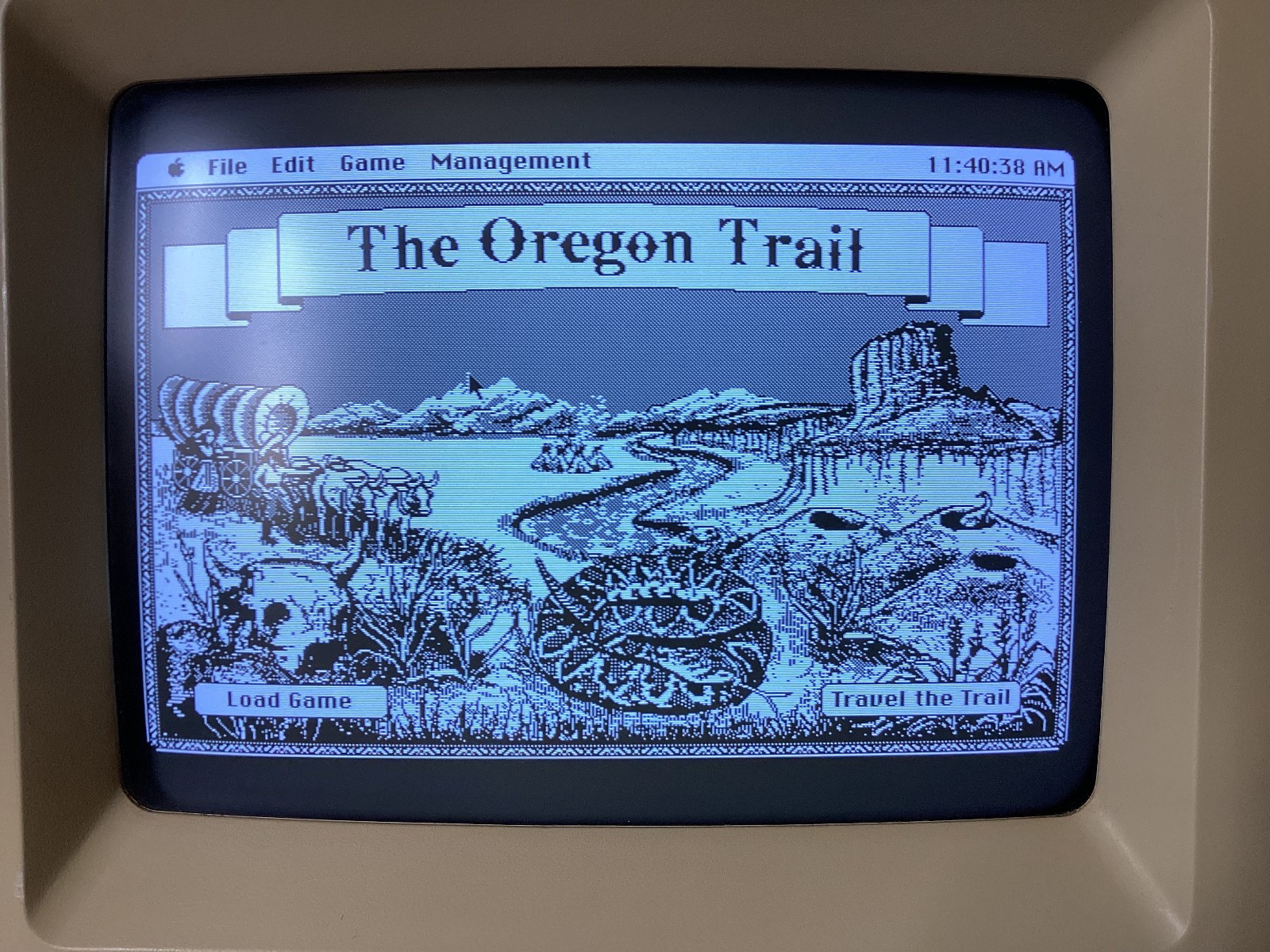Vintage Macintosh Mac Program Game OREGON TRAIL 800K Disk 512, Plus, SE, Classic