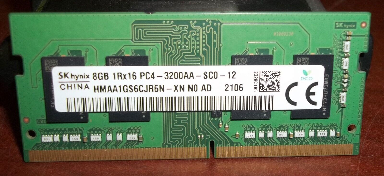 SK Hynix 8GB DDR4 1Rx16 -PC4-3200AA/ HMAA1GS6CJR6N-XN SODIMM