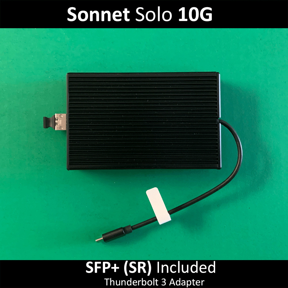 Sonnet Solo10G SFP+ 10G -Thunderbolt 3 Adapter with Short-Range SFP+