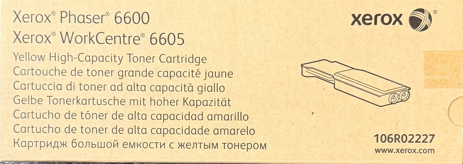 Xerox 106R02227 Yellow Toner Cartridge