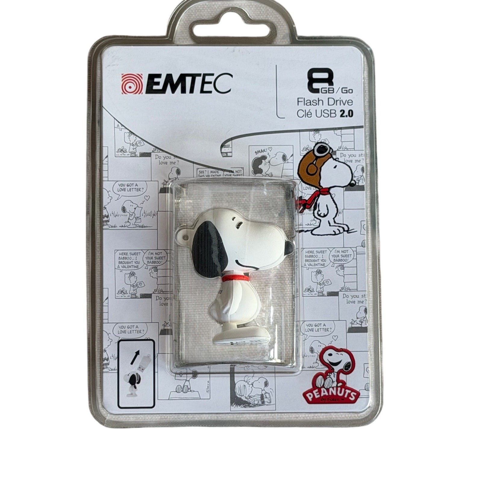 EMTEC Peanuts Snoopy Collectible USB 2.0 Flash Drive, 8GB