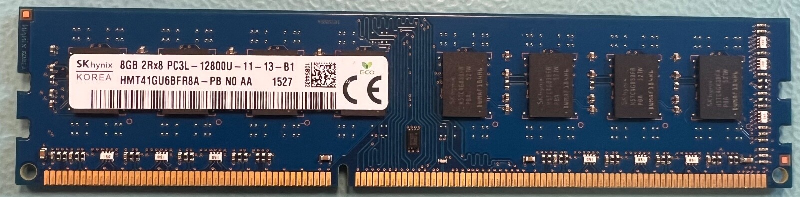 Sk Hynix HMT41GU6BFR8A-PB 8GB DDR3-1600Mhz PC3-12800 DIMM Memory Module RAM