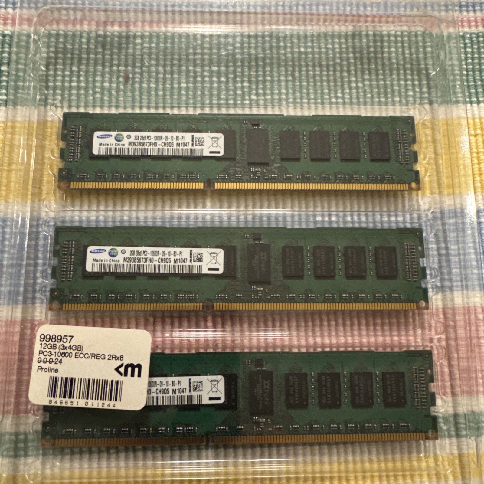 mushkin Proline 998957 3x4GB (12GB Total) PC3-10600 ECC/REG 2Rx8 1.5v