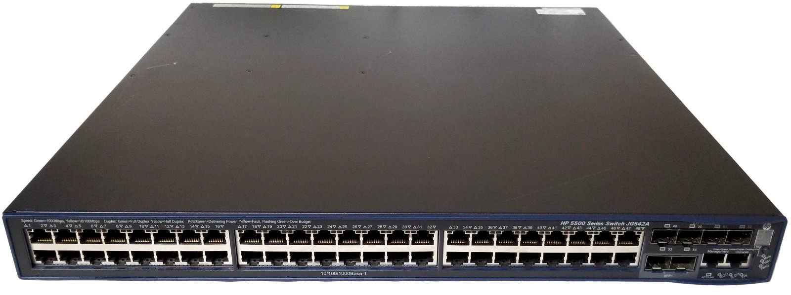 HP 5500-48G-PoE+-4SFP HI 10/100/1000 / 10Gbe Switch with 2 Slots JG542A