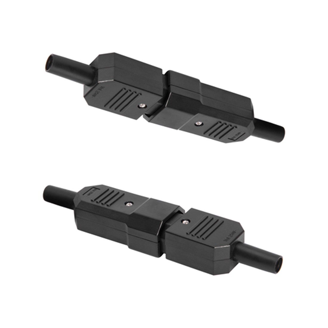 AC250V 10A 3 Terminals IEC320 Power Socket Plug Adapter Device Connector,10Pair