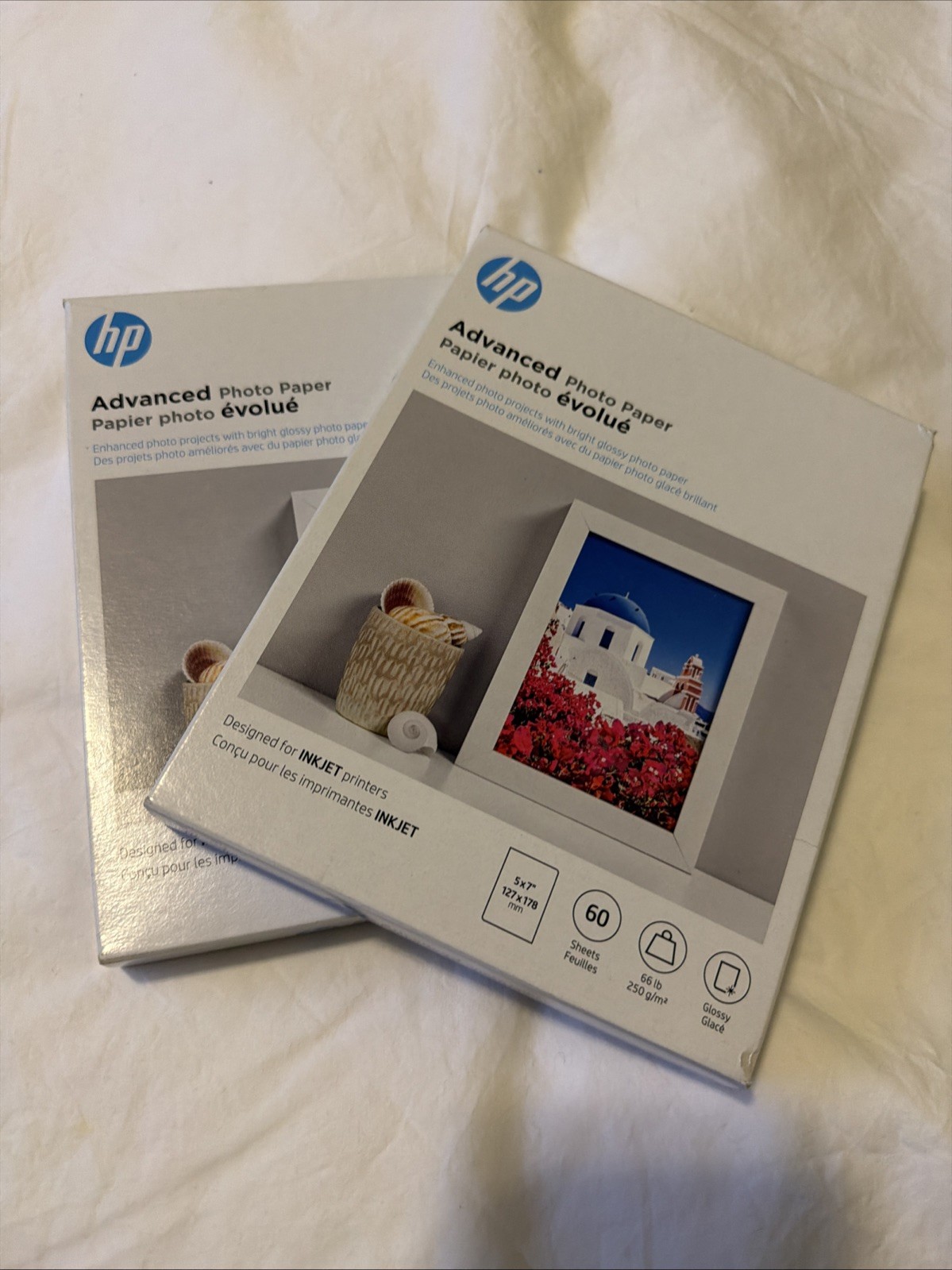 (BUNDLE X2) HP Advanced Glossy Photo Paper | 60 Sheets | 5 x 7 in | Q8690A