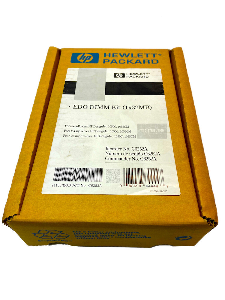 C6252A I New Sealed HP 32MB 1x32MB EDO DRAM Memory Module 66MHz PC66 72-Pin Kit