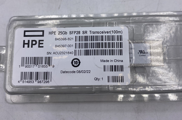 HPE GENUINE 845398-B21 25GB SFP28 SR 100M TRANSCEIVER