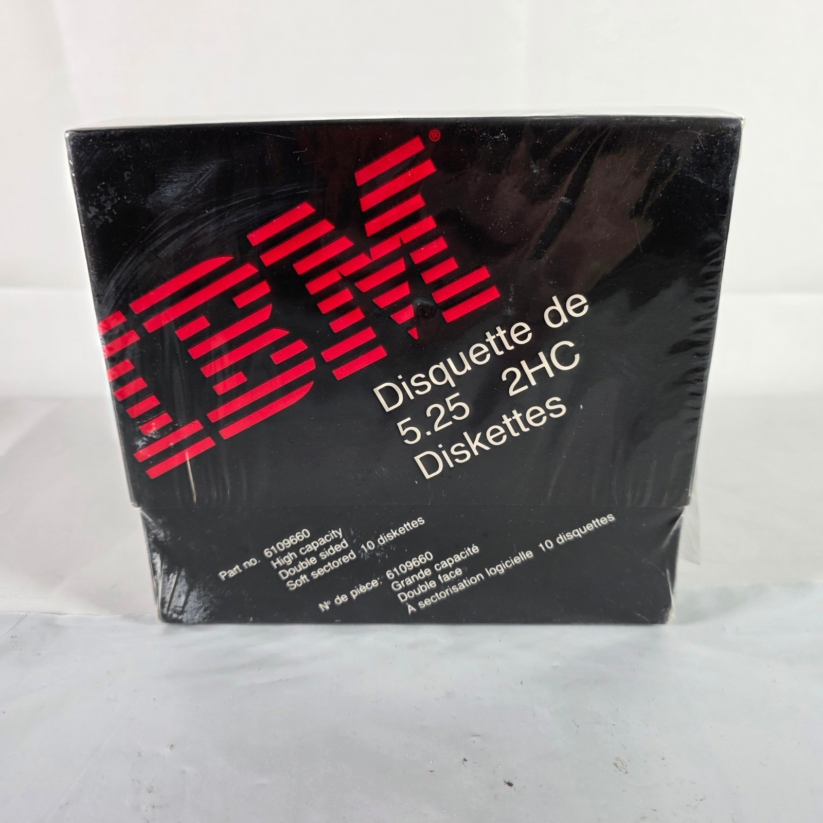Vintage IBM 5.25" 2HC Floppy Diskettes Double Sided 10 Pack Sealed Box 6109660