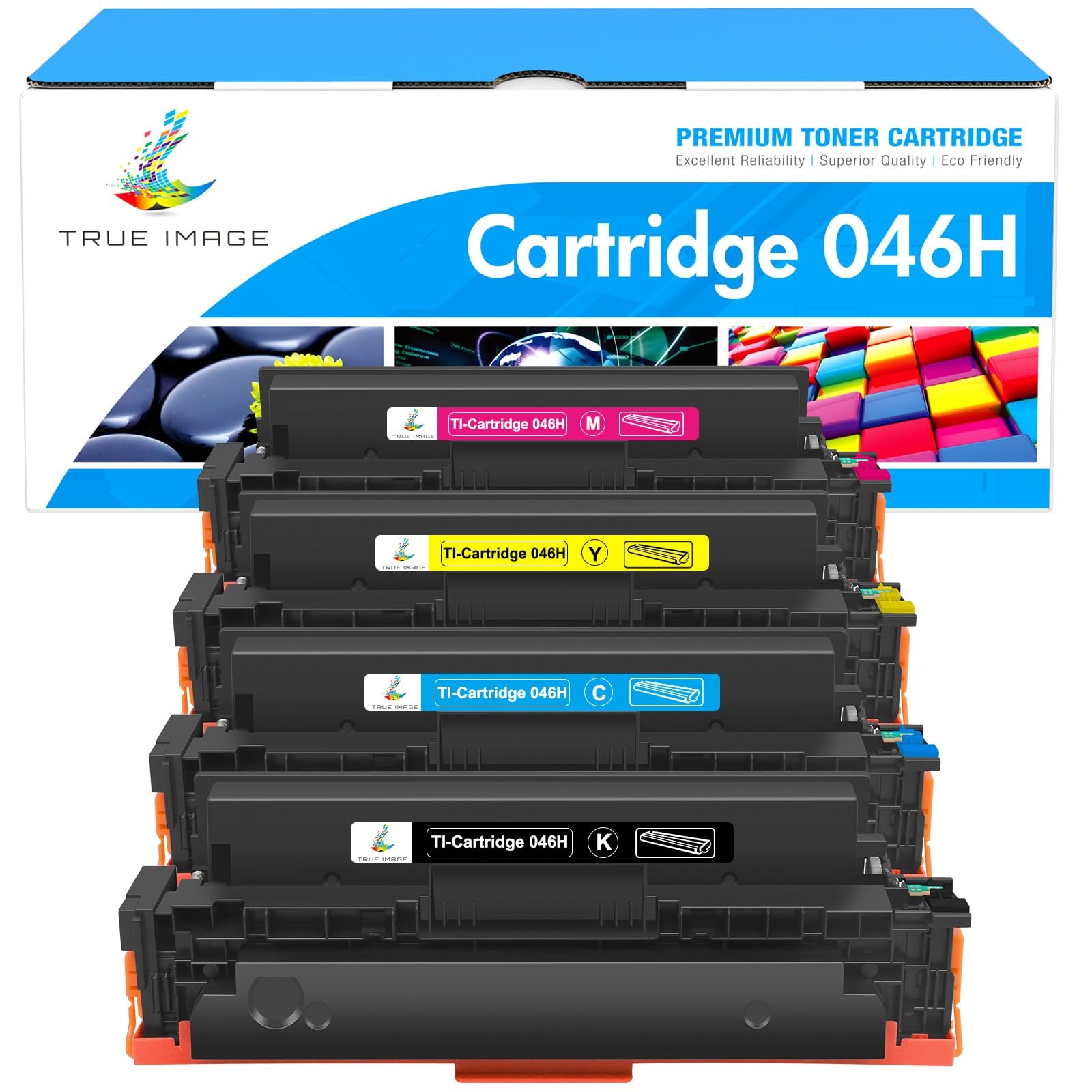 TRUE IMAGE 046 046H Toner Cartridge Set for Canon MF733cdw High Yield