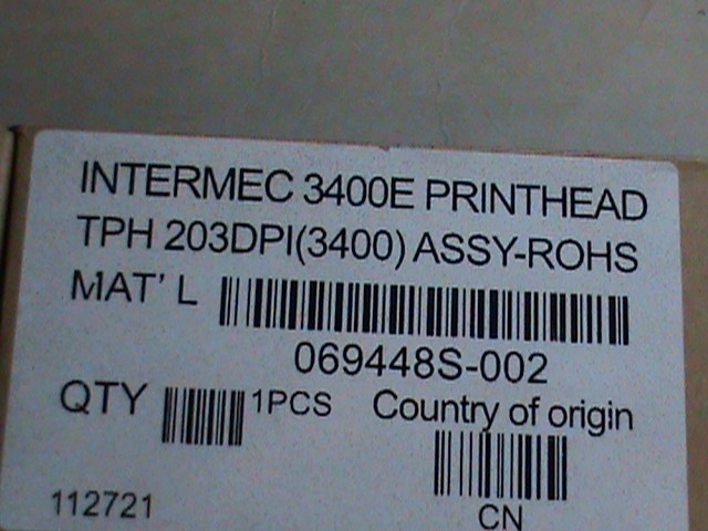 Intermec 069448S-002, 203 DPI, Printhead for EasyCoder 3400E Printer