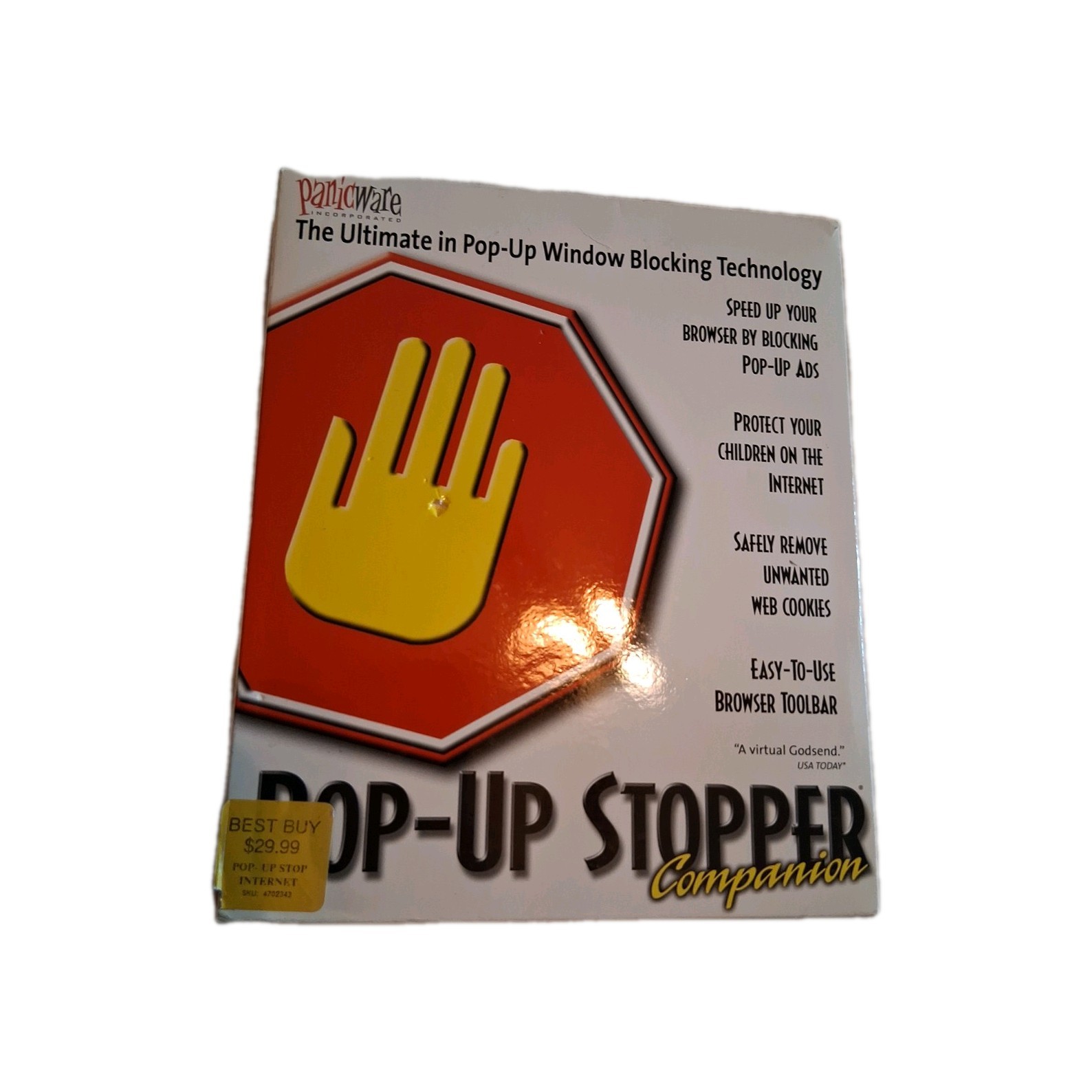 Vintage 2001 Computer Software Pop-up Stopper Companion Panicware Best Buy