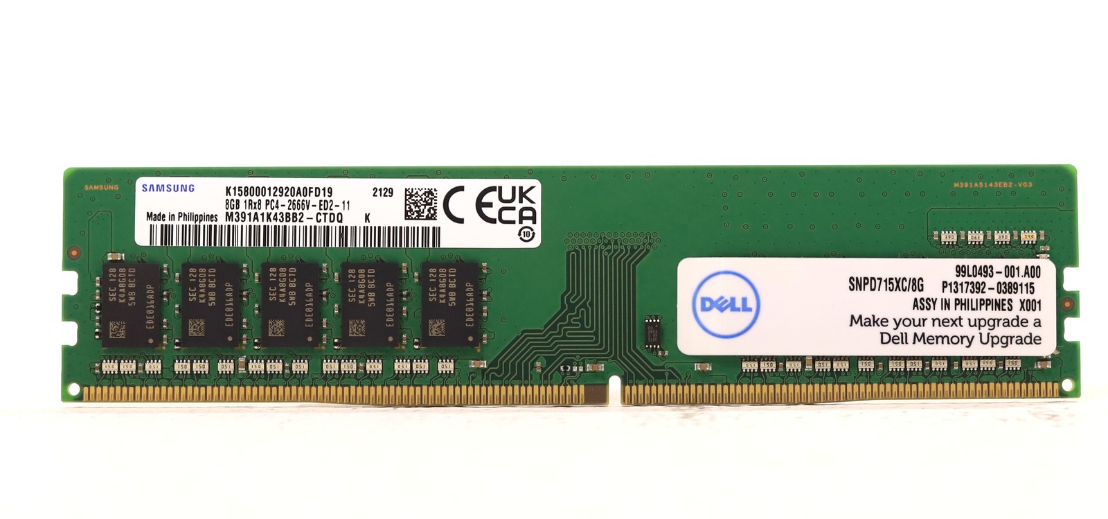 Samsung 8GB 1Rx8 PC4-2666V-ED2-11 ECC Unbuffered Server Memory M391A1K43BB2-CTDQ