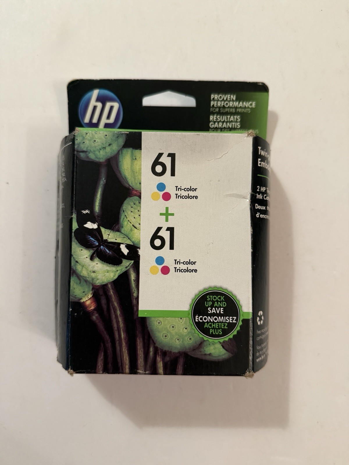 HP 61 Tri-Color Ink Cartridge CZ074FN 2 x CH562WN OEM  Expired November 2017