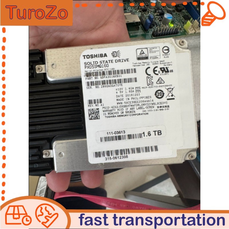TOSHIBA PX05SMQ160 SDFA301NKB01 , 111-03613 1.6TB SAS 2.5'' 12GB/S