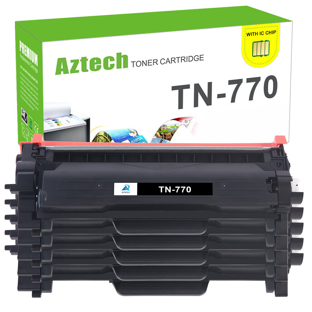 5PK TN-770 TN770 Toner Cartridge for Brother HL-L2370DW HL-L2370XL MFC-L2750DW